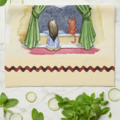 Weihnachten wünscht Niedliches Kind & Kitchen Weih Geschirrtuch (Gefaltet)