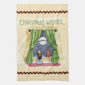 Weihnachten wünscht Niedliches Kind & Kitchen Weih Geschirrtuch (Vertikal)
