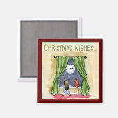 Weihnachten wünscht Niedliches Kind & Kitchen Weih Magnet (Vorderseite/Rückseite)