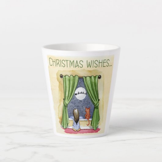 Weihnachten wünscht Niedliches Kind & Kitchen Weih Milchtasse (Vorderseite)