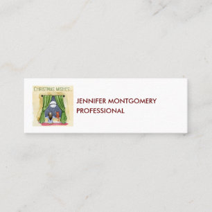 Weihnachten wünscht Niedliches Kind & Kitchen Weih Mini Visitenkarte