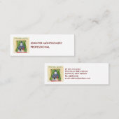 Weihnachten wünscht Niedliches Kind & Kitchen Weih Mini Visitenkarte (Vorne/Hinten)