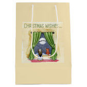 Weihnachten wünscht Niedliches Kind & Kitchen Weih Mittlere Geschenktüte (Rückseite)