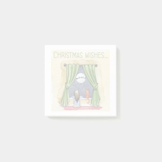 Weihnachten wünscht Niedliches Kind & Kitchen Weih Post-it Klebezettel (Vorderseite)