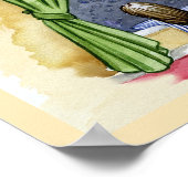 Weihnachten wünscht Niedliches Kind & Kitchen Weih Poster (Ecke)