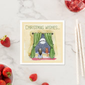 Weihnachten wünscht Niedliches Kind & Kitchen Weih Serviette (Beispiel)