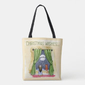 Weihnachten wünscht Niedliches Kind & Kitchen Weih Tasche (Rückseite)