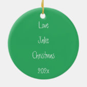 Weihnachten wünscht Opa mit Gold-Sternen Keramik Ornament (Hinten)