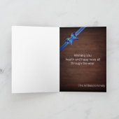 Weihnachten wünscht schöne Holzfamilienfoto-Collag Karte (Innenseite)