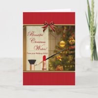Weihnachten wünscht sich makeup artist blank card