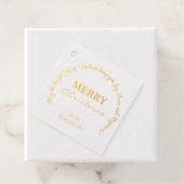 Weihnachten wünscht Typografie Handwriting Elegant Geschenkanhänger (Mit Box)