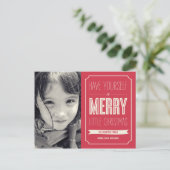 Weihnachten wünscht Urlaub Fotokarte Postkarte (Stehend Vorderseite)