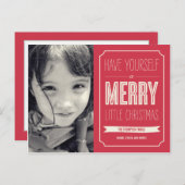 Weihnachten wünscht Urlaub Fotokarte Postkarte (Vorne/Hinten)