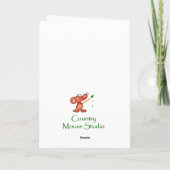 Weihnachten wünscht Wasserfarbe Chickadee und Berr (Rückseite)