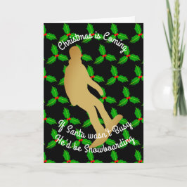 Weihnachten würde Snowboarden