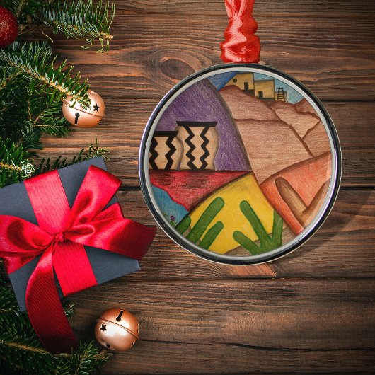 Weihnachten - Wüste Arizona Südwesten Ornament Aus Metall