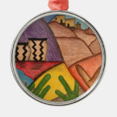 Weihnachten - Wüste Arizona Südwesten Ornament Aus Metall (Vorne)