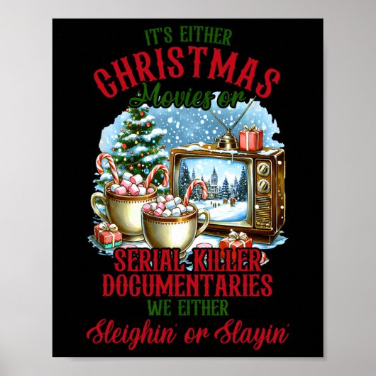 Weihnachten Xmas Entweder Weihnachtsfilme oder Ser Poster (Vorne)