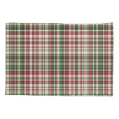 Weihnachten XMAS Kariert Tartan Gold Hirschpilze H Kissenbezug (Rückseite-Links)