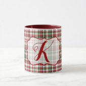 Weihnachten XMAS Kariert Tartan Red Green Coffee T Tasse (Zentrum)