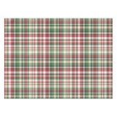 Weihnachten XMAS Karierter grüner Tartan Tableclou Tischdecke (Vorderseite (Horizontal))