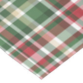 Weihnachten XMAS Karierter grüner Tartan Tableclou Tischdecke (Schrägansicht)