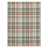 Weihnachten XMAS Karierter grüner Tartan Tableclou Tischdecke (Vorderseite)