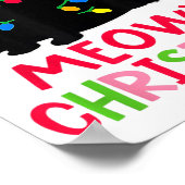 Weihnachten Xmas Lichter schwarze Katzen-Pyjamas F Poster (Ecke)
