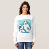 Weihnachten Yeti Yoga Yeti Mind, Yeti Sweatshirt (Vorne ganz)