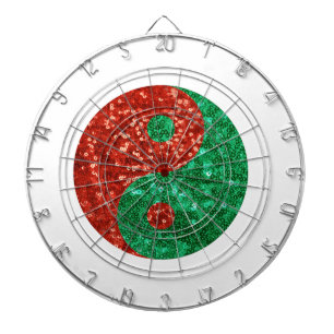 weihnachten yin yang dartscheibe
