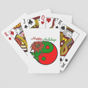 Weihnachten Yin Yang Poinsettie Spielkarten