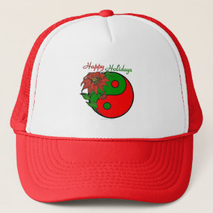 Weihnachten Yin Yang Poinsettie Truckerkappe