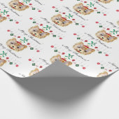 Weihnachten Yorkie Geschenkpapier (Ecke)