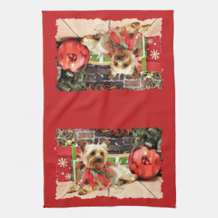 Weihnachten - Yorkie - Kinsey Handtuch