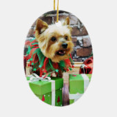 Weihnachten - Yorkie - Willie Keramikornament (Hinten)