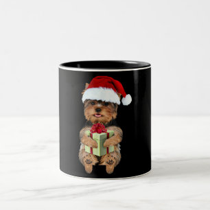 Weihnachten Yorkie - Yorkshire Terrier Funny Dog Zweifarbige Tasse