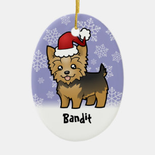 Weihnachten Yorkshire Terrier (addieren Sie Ihren Keramik Ornament