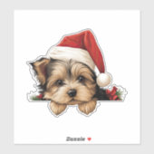 Weihnachten Yorkshire Terrier Aufkleber (Blatt)