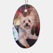 Weihnachten - Yorkshire Terrier - Vinnie Keramikornament (Links)