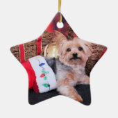 Weihnachten - Yorkshire Terrier - Vinnie Keramikornament (Hinten)
