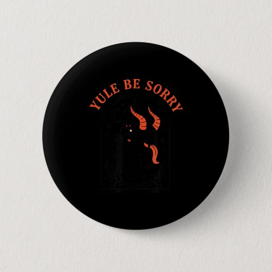 Weihnachten Yule Sei Traurig Krampus, Dunkler Kram Button (Vorderseite)