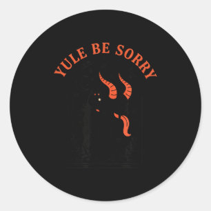 Weihnachten Yule Sei Traurig Krampus, Dunkler Kram Runder Aufkleber