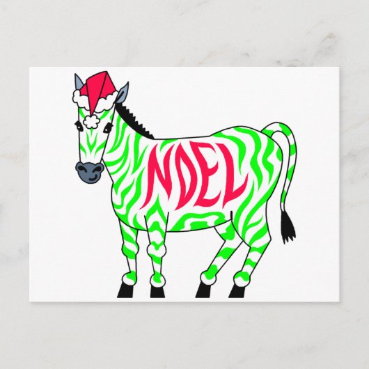 Weihnachten Zebra (Vorderseite)