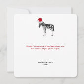 Weihnachten Zebra Funny Animal mit Weihnachtsmannm (Rückseite)