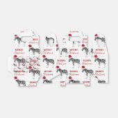 Weihnachten Zebra Funny Animal mit Weihnachtsmannm Geschenkschachtel (Ungefaltet)