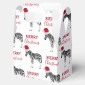 Weihnachten Zebra Funny Animal mit Weihnachtsmannm Geschenkschachtel (Geöffnet)