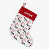 Weihnachten Zebra Funny Animal mit Weihnachtsmannm Kleiner Weihnachtsstrumpf (Vorderansicht (hängend))