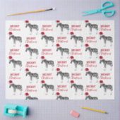 Weihnachten Zebra Funny Animal mit Weihnachtsmannm Seidenpapier (Basteln)