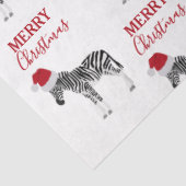 Weihnachten Zebra Funny Animal mit Weihnachtsmannm Seidenpapier (Ausschnitt)