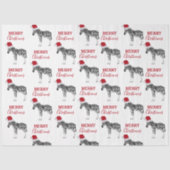 Weihnachten Zebra Funny Animal mit Weihnachtsmannm Seidenpapier (Vorderseite)
